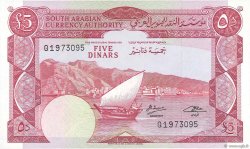 5 Dinars YEMEN DEMOCRATIC REPUBLIC  1965 P.04b fST+