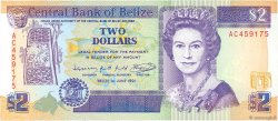 2 Dollars BELIZE  1991 P.52b