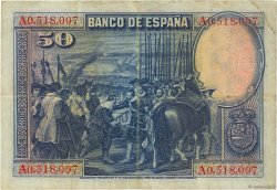50 Pesetas SPANIEN  1928 P.075a SS