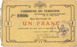1 Franc FRANCE regionalism and various  1915 JP.02-2376