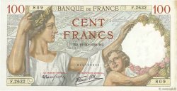 100 Francs SULLY FRANKREICH  1939 F.26.10 fST
