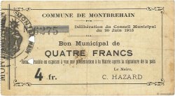 4 Francs FRANCE regionalism and various  1915 JP.02-1554 VF