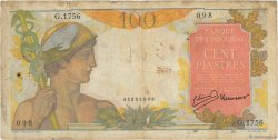 100 Piastres INDOCINA FRANCESE  1947 P.082a q.MB