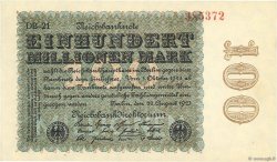 100 Millions Mark GERMANY  1923 P.107e UNC-
