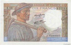 10 Francs MINEUR FRANCIA  1943 F.08.09 SPL+