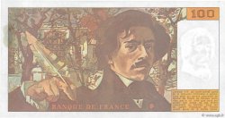100 Francs DELACROIX imprimé en continu FRANCE  1990 F.69bis.02b XF - AU