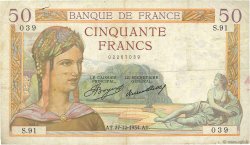 50 Francs CÉRÈS FRANCE  1934 F.17.02 pr.TB