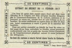 0,50 Franc SENEGAL  1917 P.01b EBC