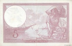 5 Francs FEMME CASQUÉE modifié FRANCE  1939 F.04.11 SUP