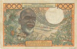 1000 Francs STATI AMERICANI AFRICANI  1961 P.103Ab MB