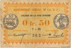 0,50 Franc COSTA DE MARFIL  1917 P.01b BC+
