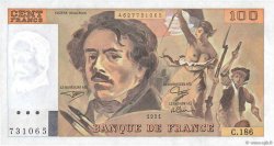 100 Francs DELACROIX imprimé en continu FRANCIA  1991 F.69bis.03b2 SC+