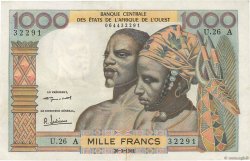1000 Francs STATI AMERICANI AFRICANI  1961 P.103Ab