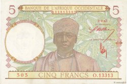 5 Francs AFRIQUE OCCIDENTALE FRANÇAISE (1895-1958)  1943 P.26