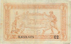 1 Franc TRÉSORERIE AUX ARMÉES 1919 FRANCIA  1919 VF.04.16