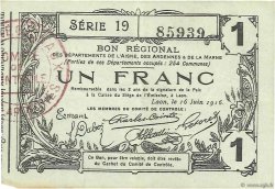 1 Franc FRANCE regionalism and various  1916 JP.02-1309