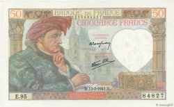 50 Francs JACQUES CŒUR FRANCIA  1941 F.19.12 SC+
