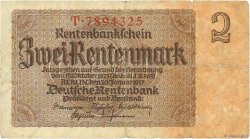 2 Rentenmark DEUTSCHLAND  1937 P.174a S