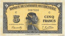 5 Francs FRENCH WEST AFRICA  1942 P.28a SC
