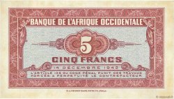 5 Francs FRENCH WEST AFRICA  1942 P.28a AU