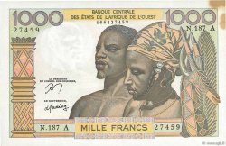1000 Francs ESTADOS DEL OESTE AFRICANO  1977 P.103Am SC