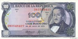 100 Pesos Oro COLOMBIA  1974 P.415 q.FDC