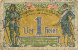 1 Franc FRANCE regionalismo y varios Grenoble 1917 JP.063.25 BC
