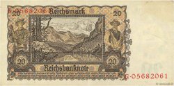 20 Reichsmark ALLEMAGNE  1939 P.185 TTB+