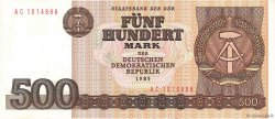 500 Mark GERMAN DEMOCRATIC REPUBLIC  1985 P.33 AU+