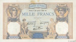 1000 Francs CÉRÈS ET MERCURE type modifié FRANKREICH  1939 F.38.33 fVZ