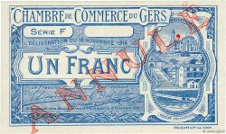 1 Franc Annulé FRANCE regionalism and miscellaneous Auch 1914 JP.015.08