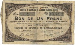 1 Franc FRANCE regionalism and various Clermont-Ferrand, Issoire 1918 JP.048.01 F