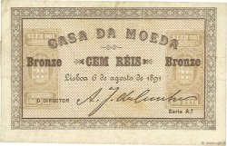 100 Reis PORTOGALLO  1891 P.088 BB