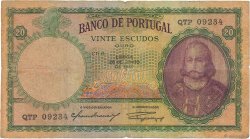 20 Escudos PORTUGAL  1954 P.153a F