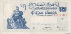 5 Pesos ARGENTINA  1949 P.258 SPL