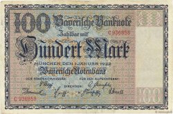 100 Mark GERMANY Munich 1922 PS.0923 VF+