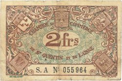 2 Francs FRANCE Regionalismus und verschiedenen Saint-Quentin 1918 JP.116.08 S