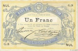 1 Franc Non émis FRANCE regionalism and various Lille 1870 JER.59.40A AU