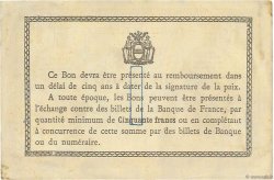 1 Franc Spécimen FRANCE regionalism and miscellaneous Béthune 1915 JP.026.07 XF