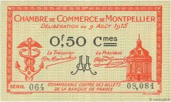 50 Centimes FRANCE regionalismo y varios Montpellier 1915 JP.085.06