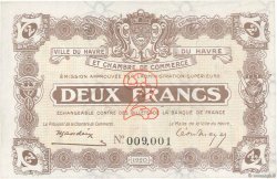 2 Francs FRANCE Regionalismus und verschiedenen Le Havre 1920 JP.068.24 fST
