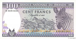 100 Francs RWANDA  1982 P.18