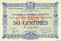50 Centimes FRANCE regionalism and various Avignon 1915 JP.018.01