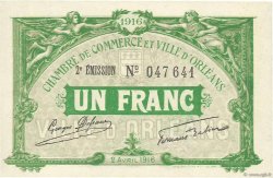 1 Franc FRANCE Regionalismus und verschiedenen Orléans 1916 JP.095.12