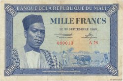 1000 Francs MALI  1960 P.04 TB