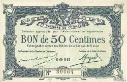 50 Centimes FRANCE regionalism and various Le Havre 1916 JP.068.14 AU+