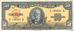 50 Pesos CUBA  1960 P.081c AU+