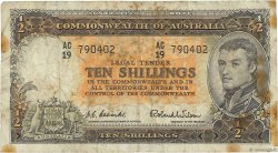 10 Shillings AUSTRALIA  1954 P.29 F