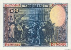 50 Pesetas SPAIN  1928 P.075b XF+