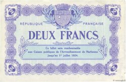 2 Francs FRANCE regionalismo y varios Narbonne 1921 JP.089.25 MBC a EBC